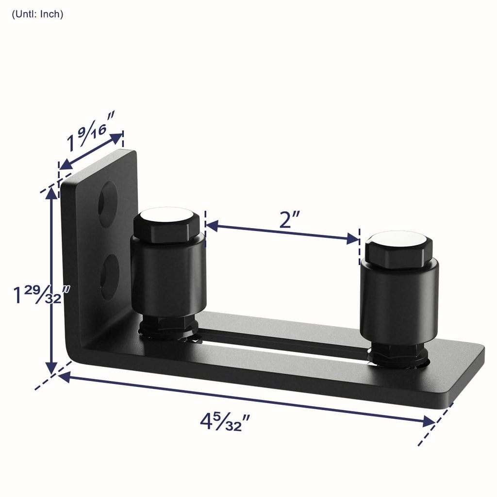 SMARTSTANDARD Sliding Barn Door Bottom Adjustable Floor Guide Roller 2PCS