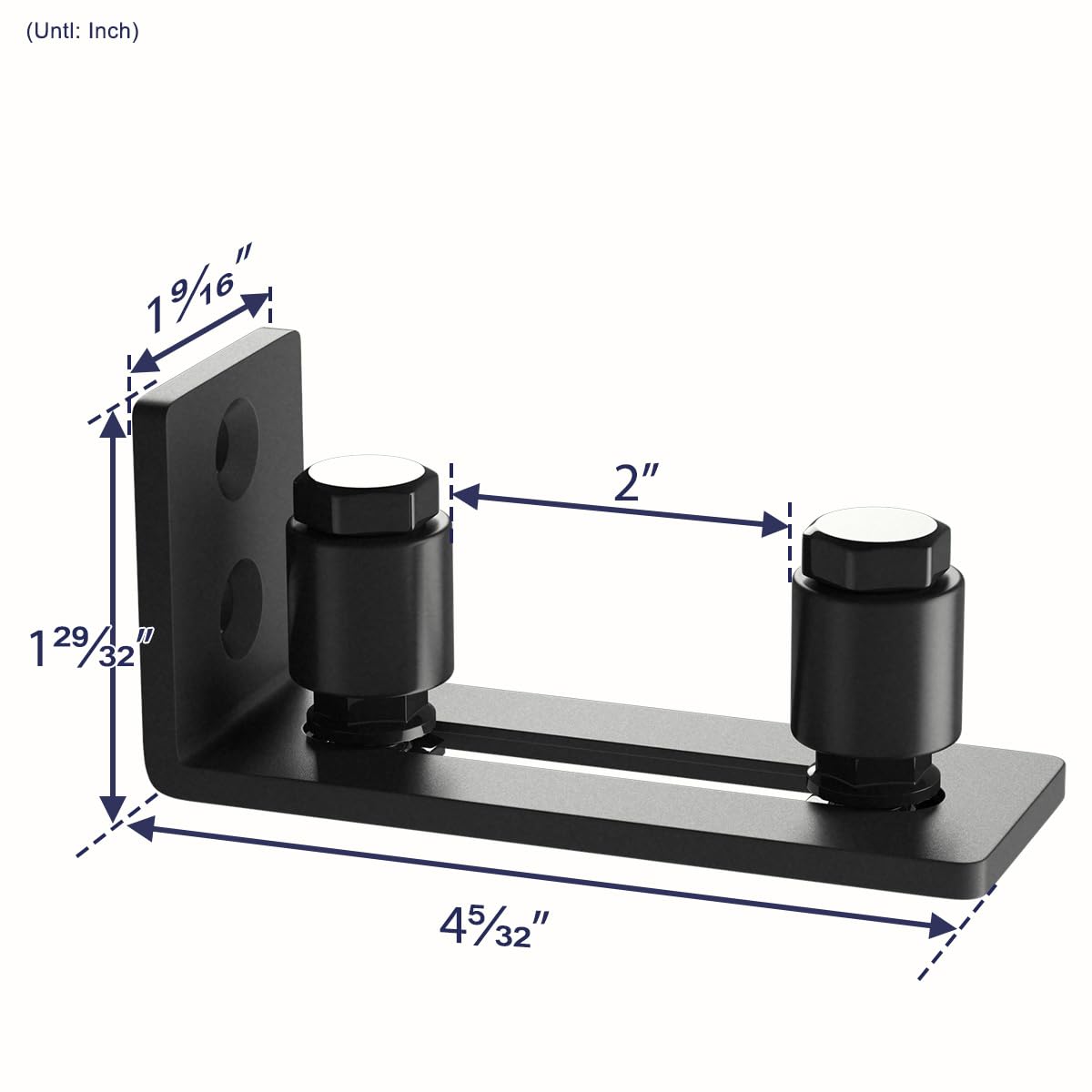 SMARTSTANDARD Sliding Barn Door Bottom Adjustable Floor Guide Roller 2PCS