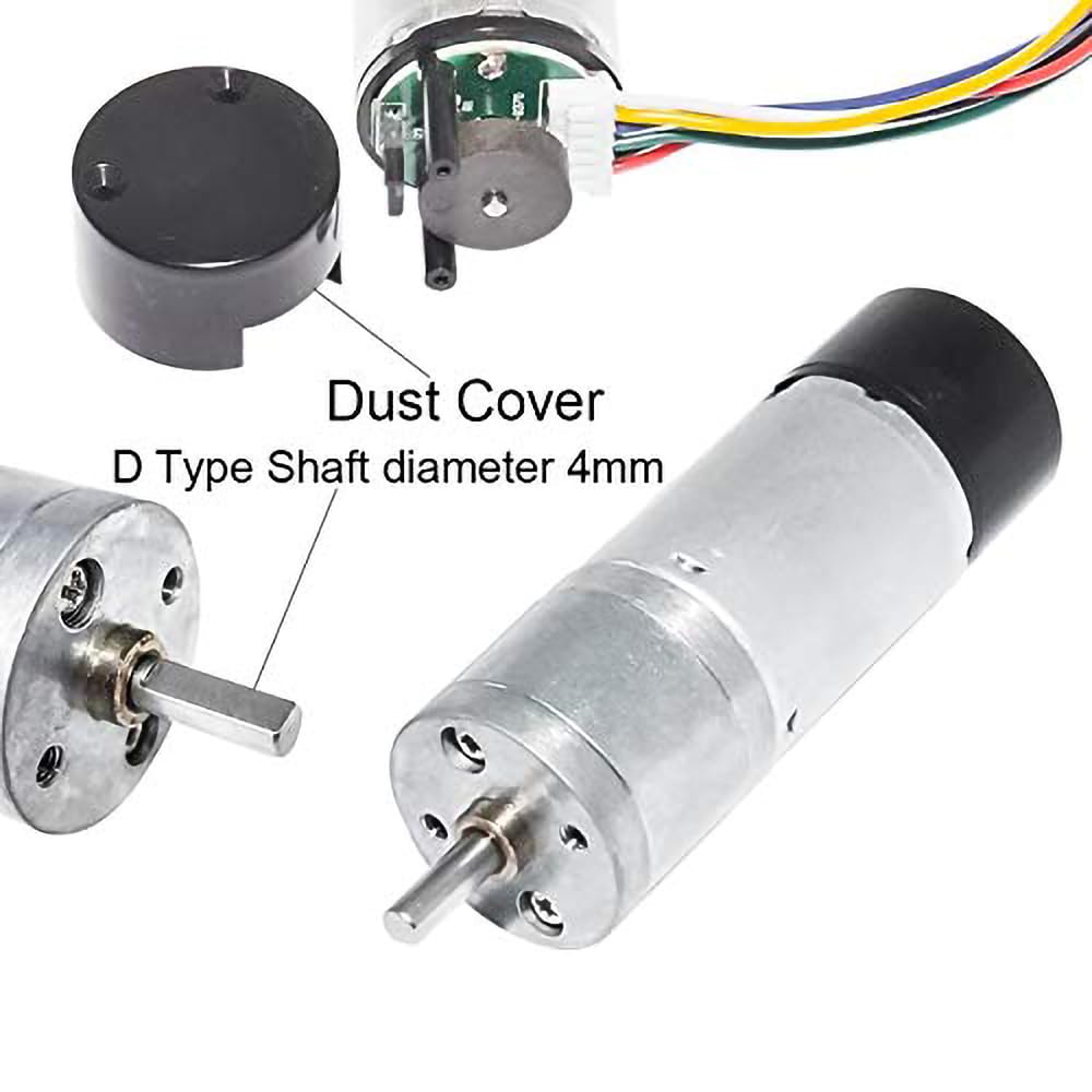 Encoder Metal Gearmotor 12V DC Low Speed 60 RPM Gear Motor with Encoder for Arduino and 3D Printers