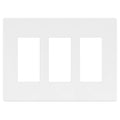 LIDER Triple Decorator Switch Cover, Screwless Wall Plate, Mid-Size 3-Gang