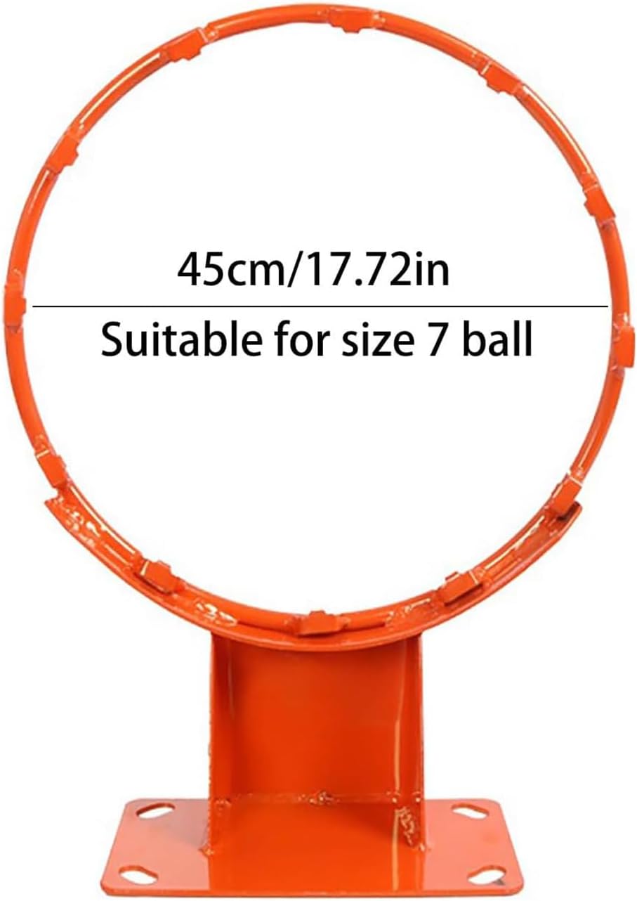 Heavy Duty Adult Standard Size 18" Basketball Hoop Goal Wall Mounted Basketball Rim Diameter 45centimeter/18inch