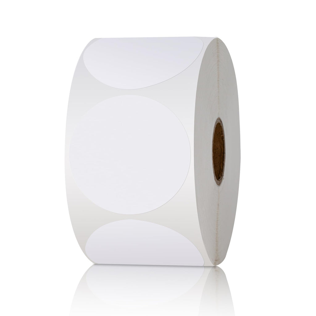 White Dot Stickers 1000 Pcs, 2" Label Sticker,（1000 Labels/Roll）