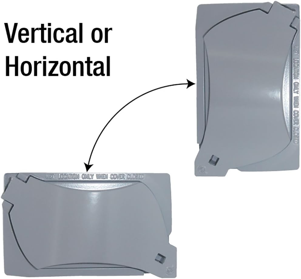 14147 1-Gang Universal Weatherproof Cover, Gray