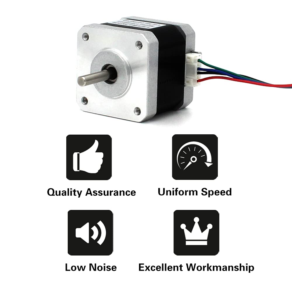 (Pack of 4pcs) NEMA17 Stepper Motor High Torque Bipolar DC Step Motor Kit by MOTOU