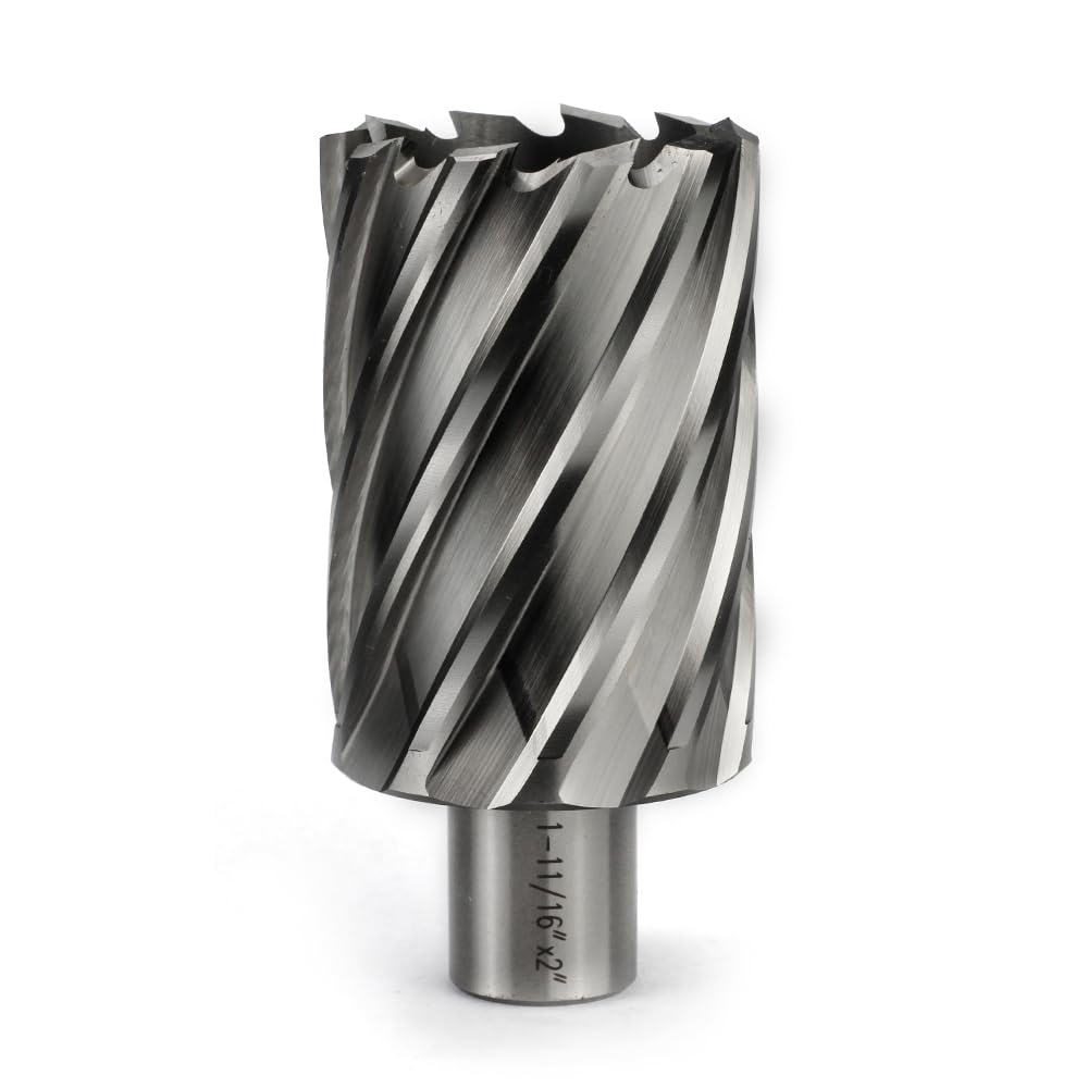 Annular Cutter JESTUOUS 3/4 Inch Weldon Shank 1-11/16 Cut Dia 2 Cut Depth