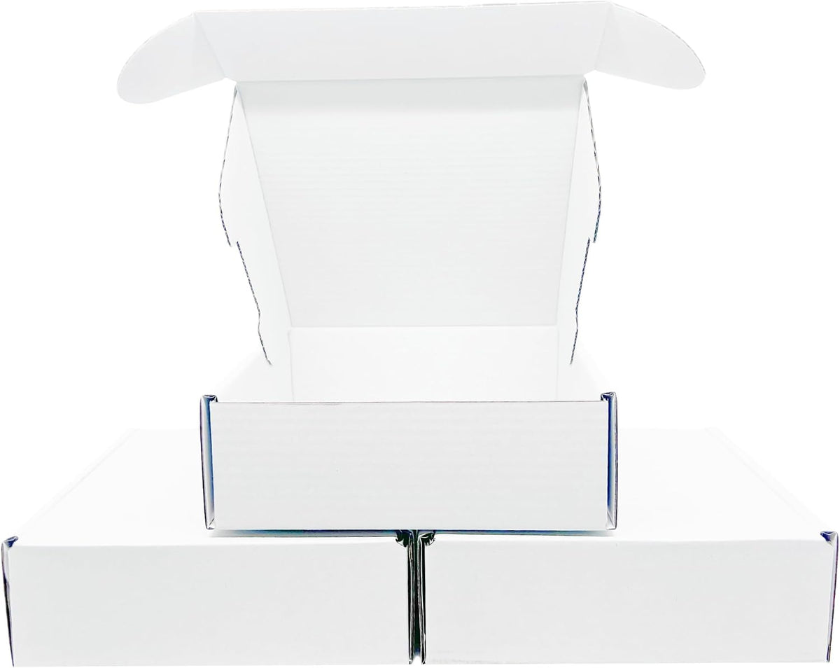 6x6x2 Inches 50 Pack White Corrugated Cardboard Shipping Boxes