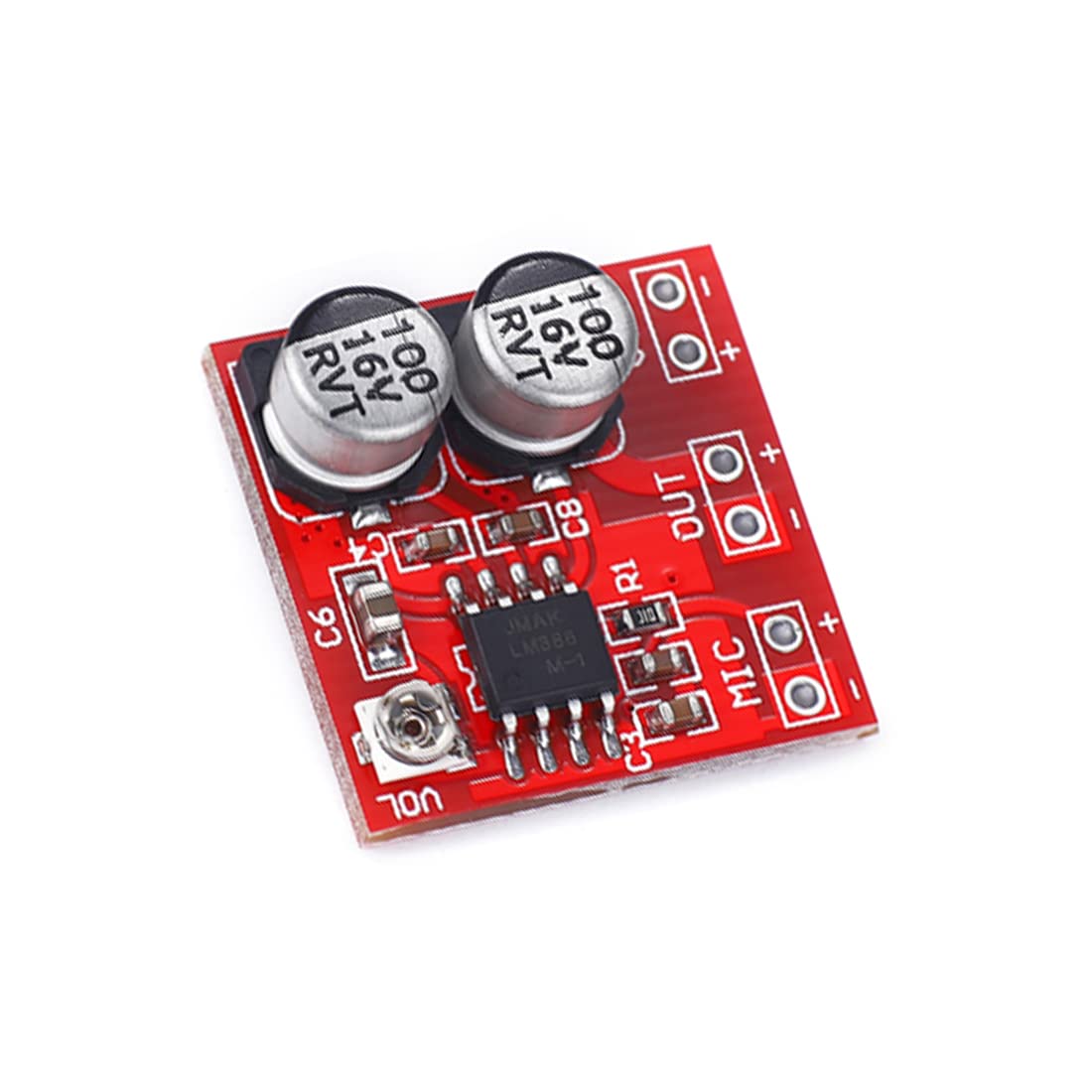 HiLetgo 5pcs LM386 Mini Electret Microphone Amplifier Board Microphone AMP Amplifier DC 4V-12V