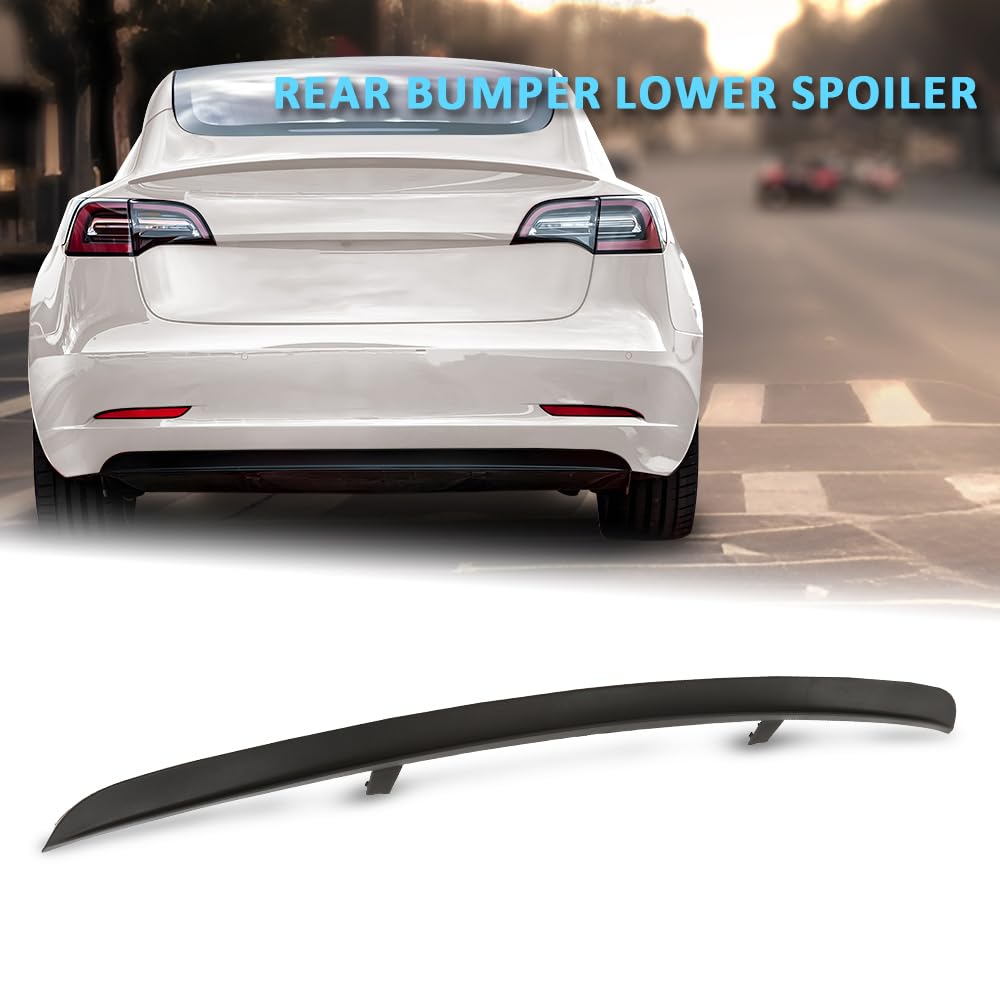 CHEDA Rear Bumper Lower Spoiler Compatible with Tesla Model 3 2017-2023 1103035-00-D