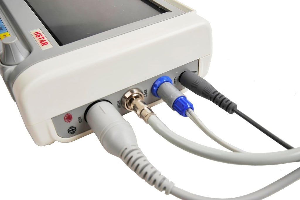 Veterinary Vital Signs Monitor 7 Inch Portable 6 Parameter Monitor ECG/NIBP/PR/SPO2/RESP/TEMP Animal Monitor
