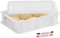 Pizza Dough Proofing Box with Lid, Commercial Food Grade Stackable Bread Proofing Container with Label Sticker & 2