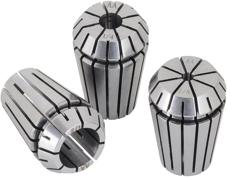 3PCS ER20 1/2", 1/4", 1/8" High Precision Spring Collet Set for CNC Engraving Milling Lathe Chuck Tool