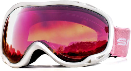 Ski Goggles Over Glasses-Ski Snowboard Snowmobile Goggles for Men Women Adult, Anti Fog 100% UV Protection