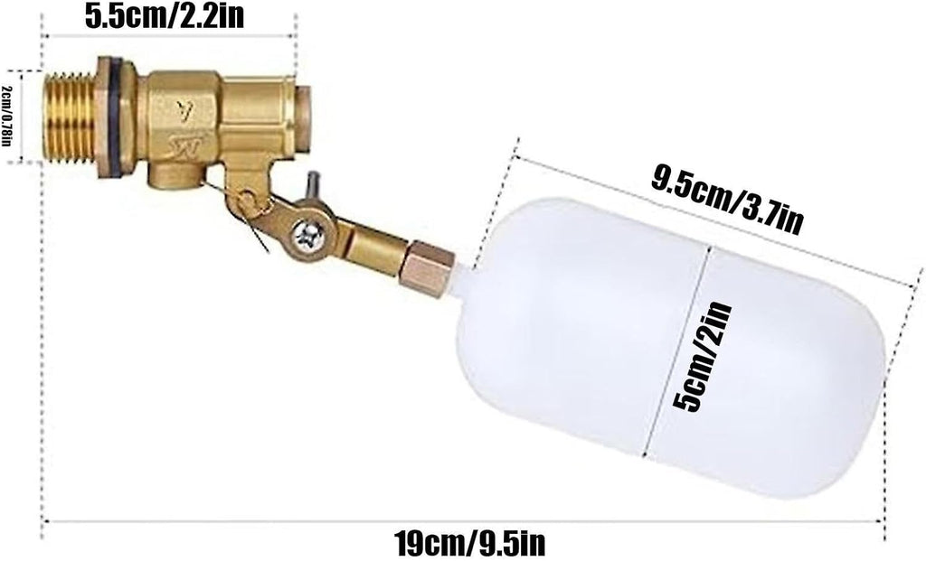 Float Valves Automatic Fill Water Level Control | Float Ball Valve for Garden Pool Fountain Pastures Stables Sheep Pens