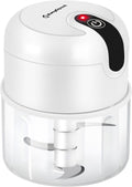 EASYSPEED Electric Garlic Chopper 1 Cup, Mini USB Charging Wireless Food Processor with 304 Stainless Steel, 3 Sharp