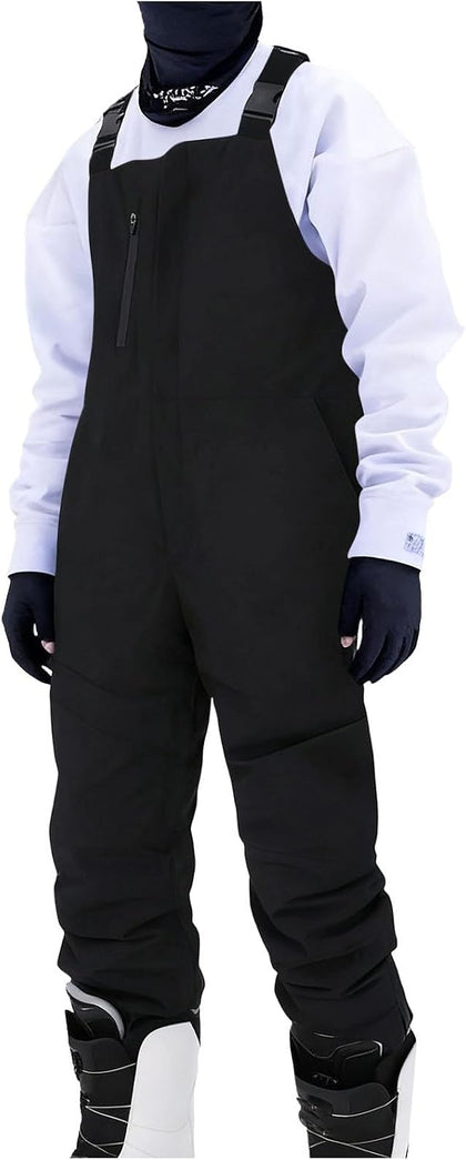 Men Ski Bib Insulated Warm Winter Snowsuits Waterproof Windproof Snowboard Baggy Pants Thermal Snow Overalls With Pocket