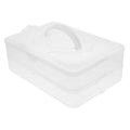 FELTECHELECTR 2layer Stackable Carrier with Lid Refrigerator Storage Box Portable and Secure Design for Parties and Kitchen Use Easy to Carry with Handle