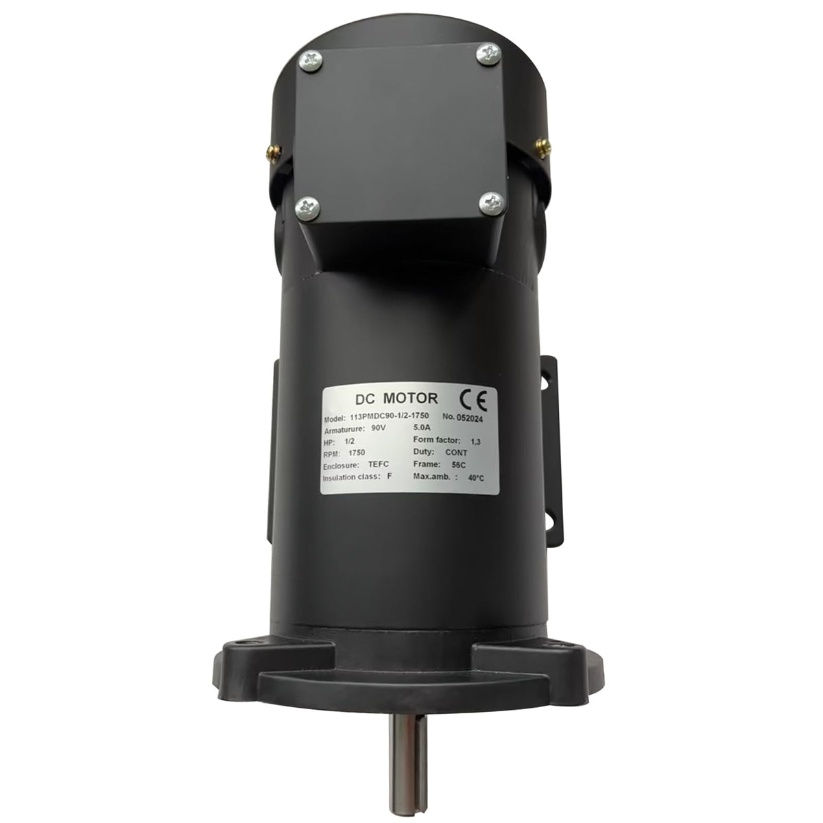 YaeTek Permanent Magnet DC Motor 90V 1/2HP 1750 RPM 90 Volt Electric Motor