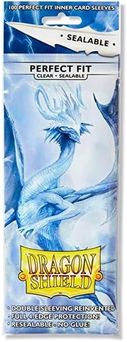 5 Packs Dragon Shield Sealable Inner Sleeve Clear Standard Size 100 ct Card Sleeves Value Bundle!