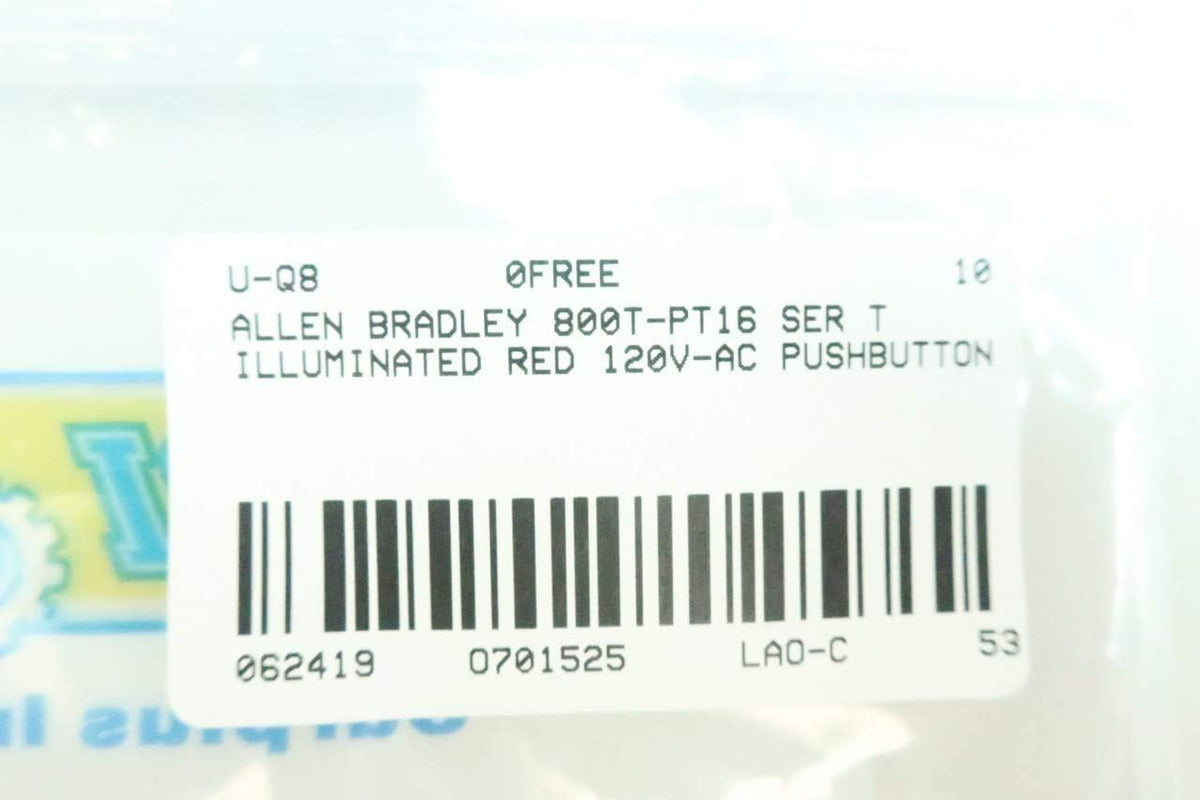 Allen Bradley 800T-PT16 Push Button T26605