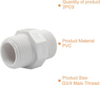 Murtenze Pipe Fitting, G3/4 Male Thread Hex Nipple, Pack of 2