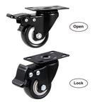 2" Caster Wheels Set of 4, Heavy Duty Casters with Brake