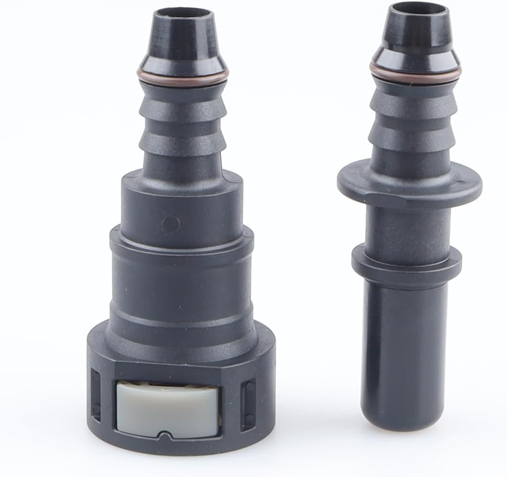 AC PERFORMANCE Fuel Quick Release Connector Female 1/2" Tube to Male 1/2" Barb with Male Quick Connector