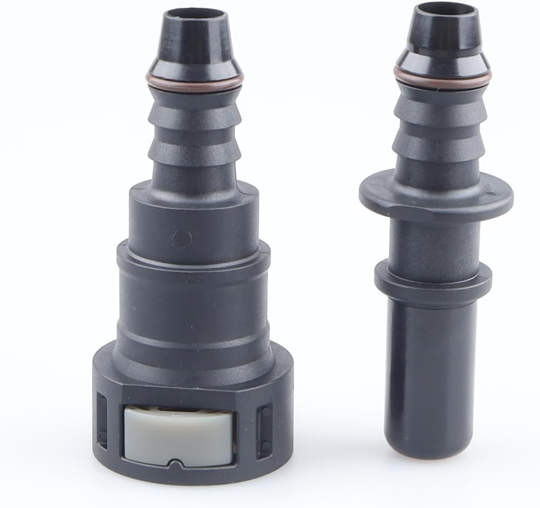 AC PERFORMANCE Fuel Quick Release Connector Female 1/2" Tube to Male 1/2" Barb with Male Quick Connector