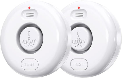 Water Leak Detector for Home 2 Pack, Driping Leakage Flood Detectors IP67 | Wet Moisture Alert, 120dB Adjustable