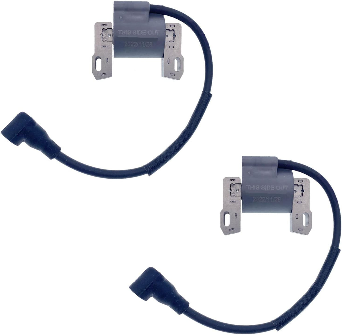 2Pcs Ignition Coil Compatible with Briggs & Stratton 401000 405000 407000,18-22HP Intek V-Twin Engine,Replaces Part #592846, 691060, 799651
