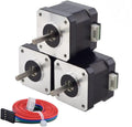 STEPPERONLINE Nema 17 Stepper Motor Bipolar 1.5A 42Ncm 42x42x38mm 1.8deg 4 Wires with 1m Cable and Connector (5 Pack)