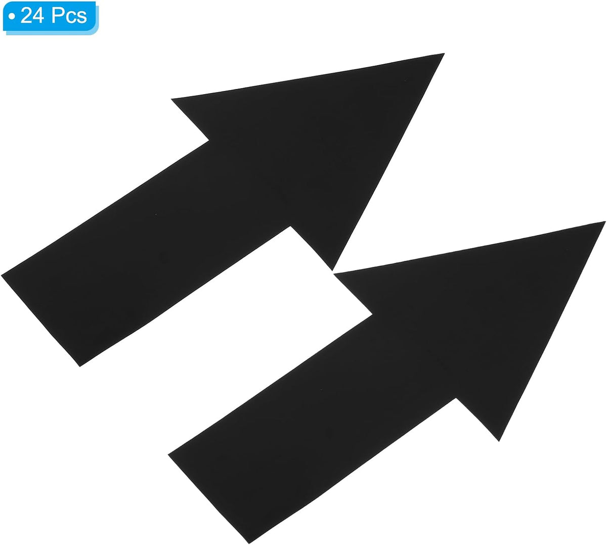 Directional Arrow Sticker, 24 Pcs 12" PVC Arrow Removable Adhesive Decals for Wall Floor Marking, Black