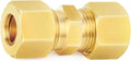 ChillWaves Brass Compression Tube Fitting, 7/8" OD x 7/8" OD Compression Union Connector(1-PACK)
