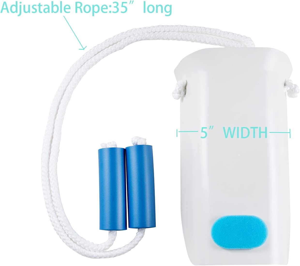 Wide 5" Sock Aid with Foam Handles and Length Adjust Cord-Sock Assistant Device for Put On Socks
