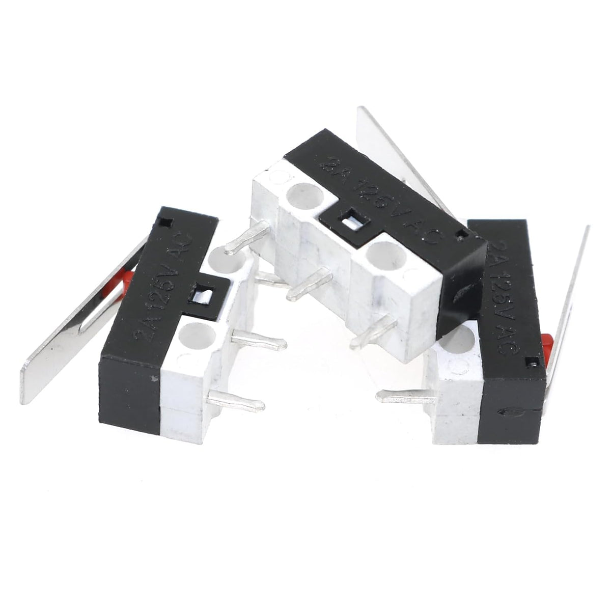 50PCS Micro Limit Switch AC 125V 3Pin with Lever 13.5MM Momentary Push Button