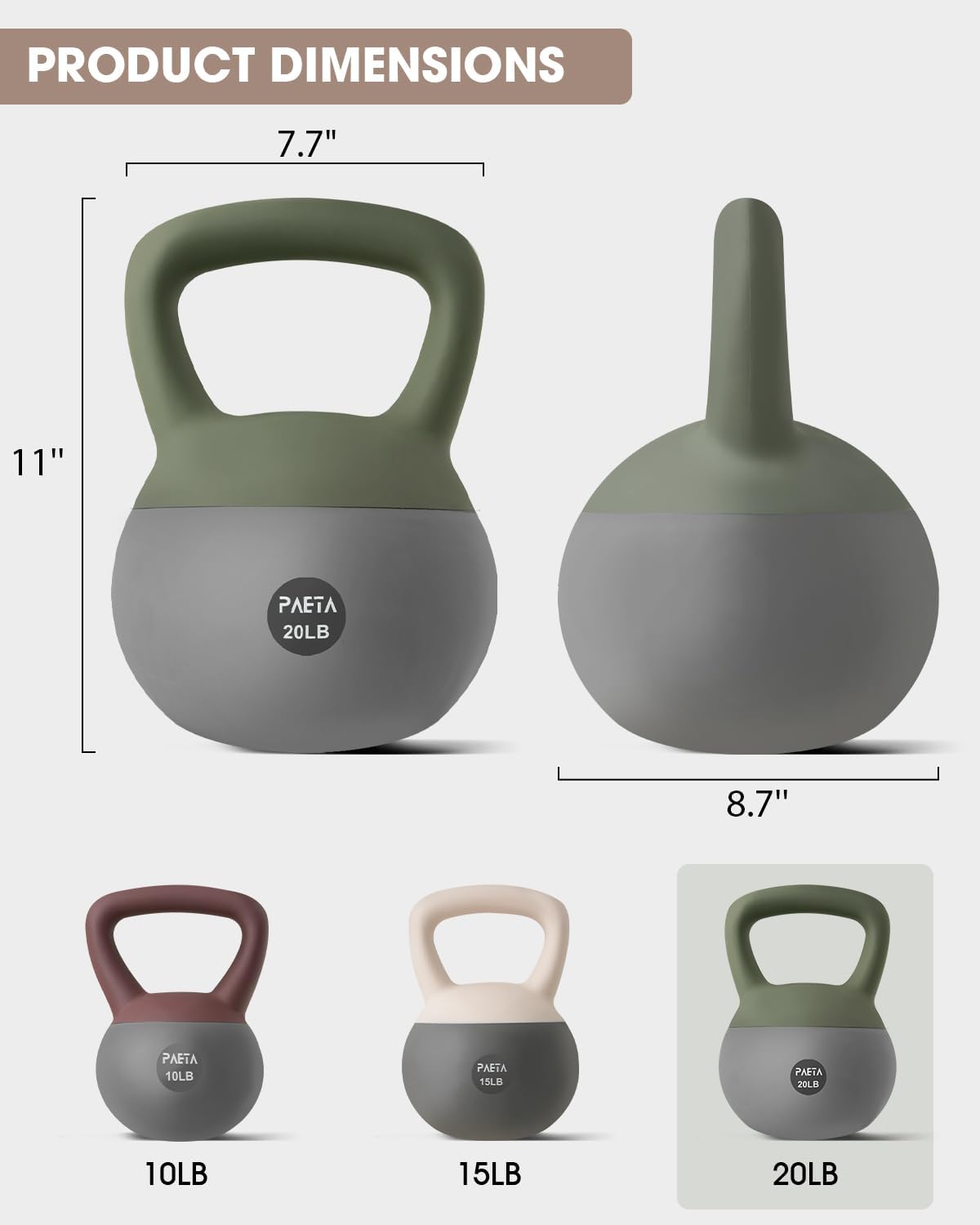 Soft Kettlebell for Home Fitness – Anti-Slip Grip & Wide Handle Design,Soft Kettlebell Set, Gentle Floor-Friendly