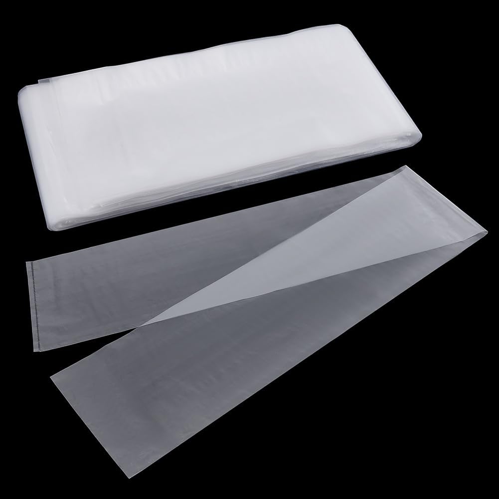 6x39 Inch Extra Long Plastic Sleeves 100pcs Flat Open Poster Bags Sleeves, Poster Poly Bags Clear Flat Open Bag