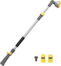 Watering Wand for Garden Hose, Adjustable 29–43 Inch Watering Wand with 10 Spray Patterns & 180° Swivel Head, Thumb
