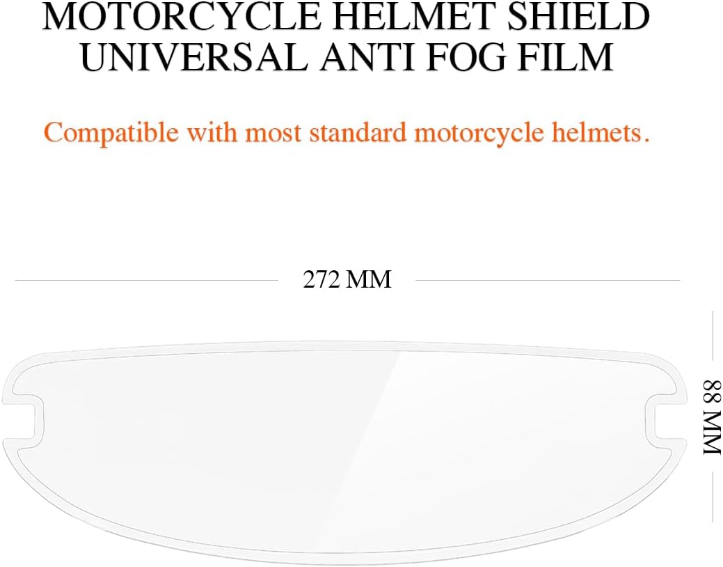 Full Face Helmet Shield Anti Fog Film for Motorcycle Helmet Visor Insert Fog-Resistant 3.46" x 10.7" | Fog Free Clear