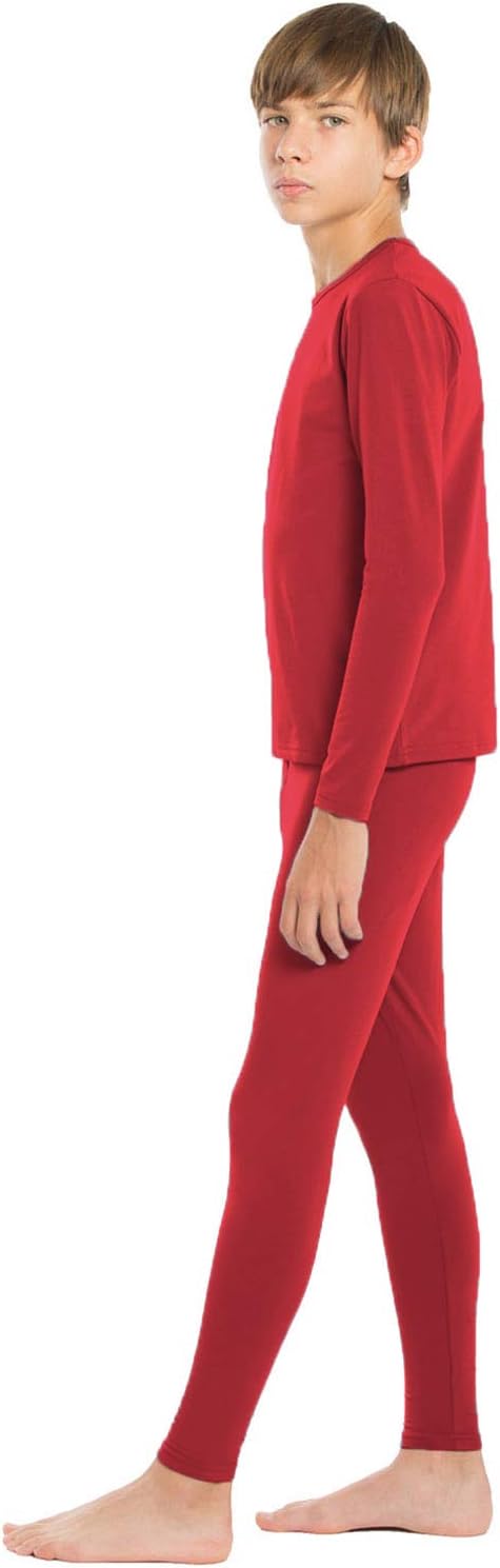 Thermal Underwear for Kids, Boys Long Johns Base Layer Thermals | Fleece Lined Long Sleeve Top & Bottom Leggings Cold