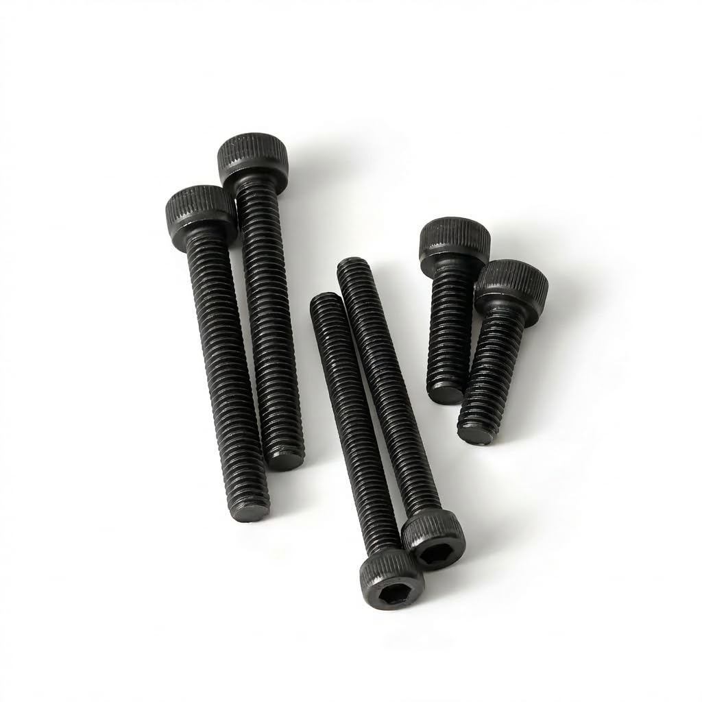 M6 x 20mm (30 Pack) Socket Head Cap Screws Bolts, Black Oxide 304 Stainless Steel 18-8, Allen Socket Drive, Full Thread, Bright Finish