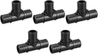 (Pack of 5) Topaipe 1 x 1 x 1 Inch PEX Poly Crimp Equal Tee
