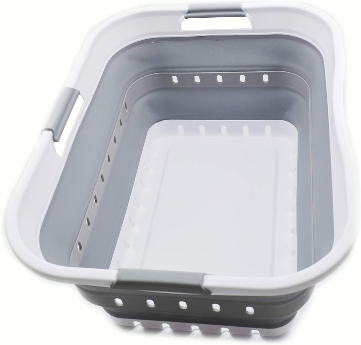 42L (11 gallon) Collapsible Plastic Laundry Basket - Foldable Pop Up Storage Container/Organizer - Space Saving