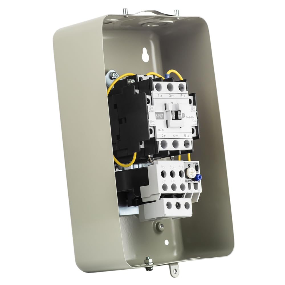 7.5 HP Single Phase Magnetic Starter Motor Control, Shihlin P40TX, 48 Amp, 230V