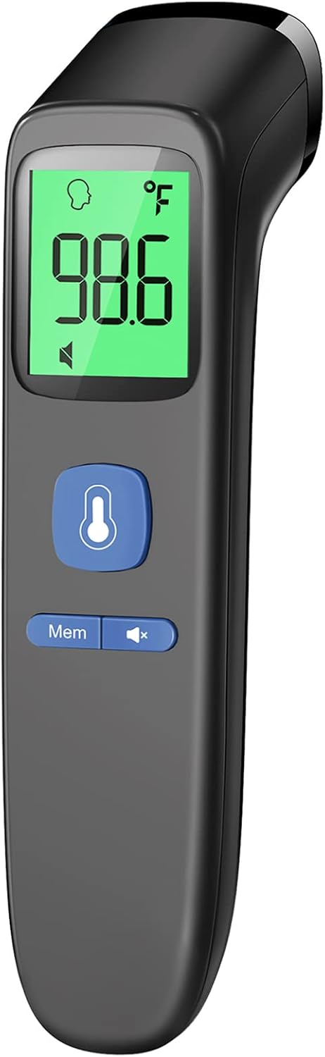 No-Touch Thermometer for Adults and Kids, Digital Baby Thermometer with Fever Alarm, 1 Second Fast Result, Easy to