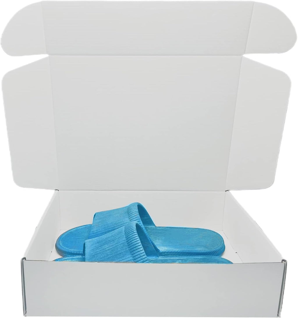 Small Corrugated Mailer Boxes 12x9x3 Inches (White,Pack of 5)