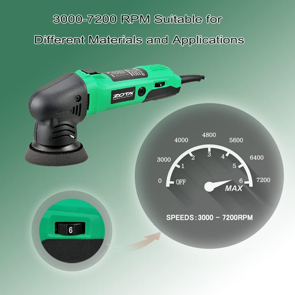 Mini Polisher, 2-inch/ 3inch Car Buffer Polisher with 8mm Random Orbital,Car Polishers and Buffers for Car