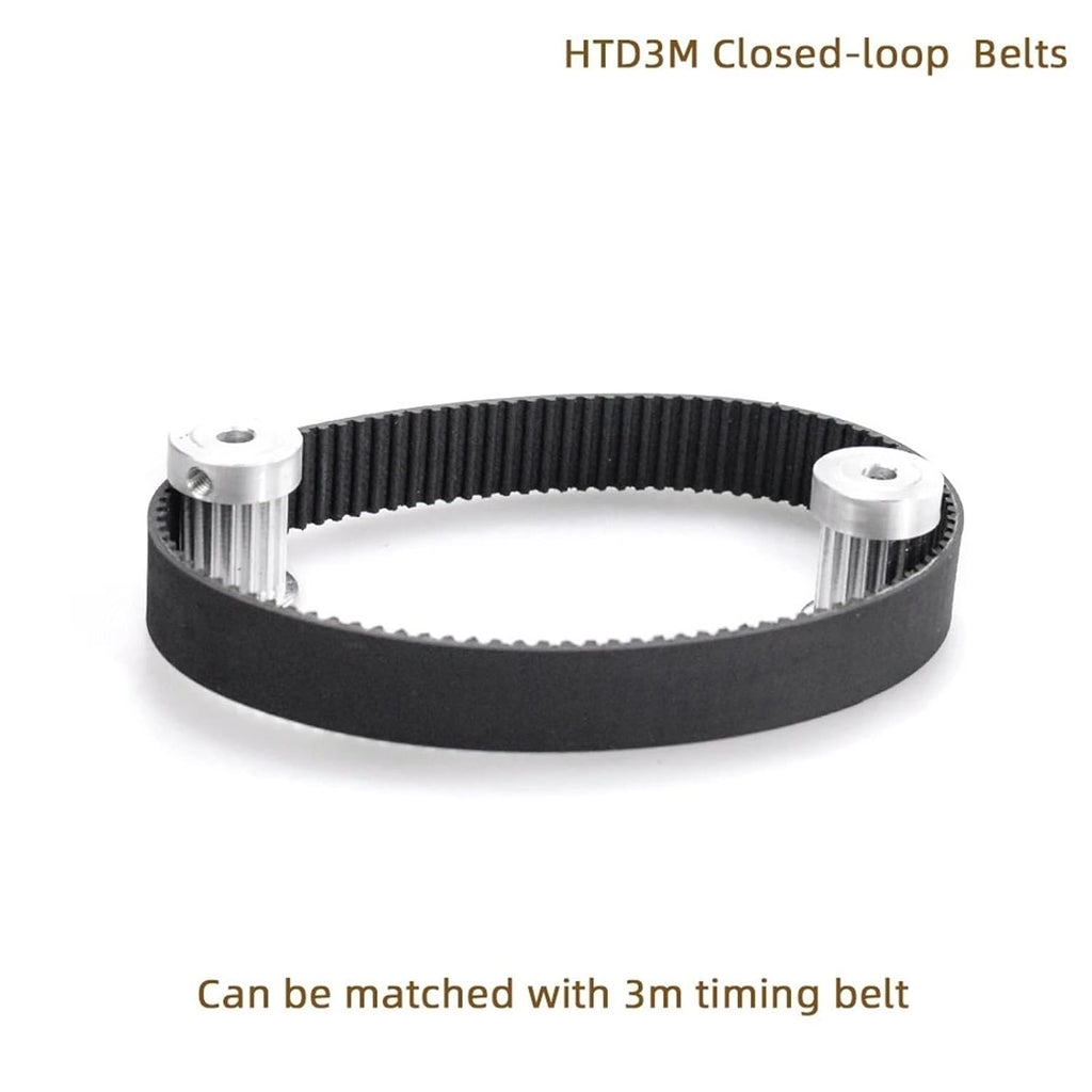 5-Pack HTD3M Timing Belt Set - Rubber Construction for Precision Power Transmission(3M 297(Teeth99),15mm)