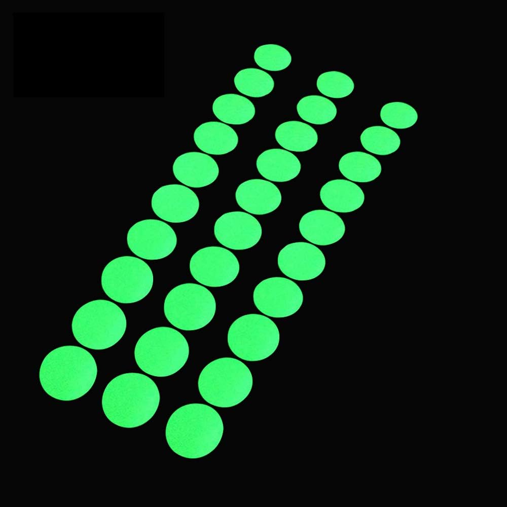 Glow in The Dark Tape Dots, 1 Inch Round, 100pcs, Glow Stickers