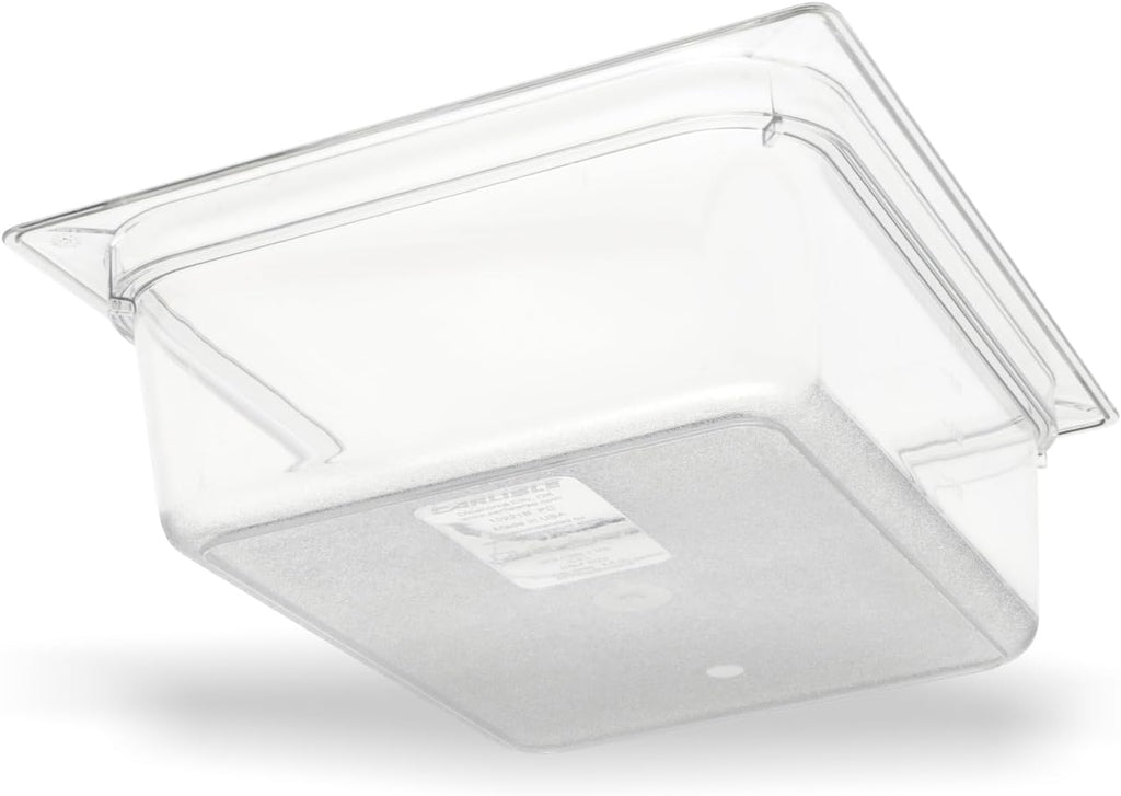 Storplus 1/2-Size Food Pan for Catering, Buffets, and Restaurants, Polycarbonate, 4 Inches Deep, Clear