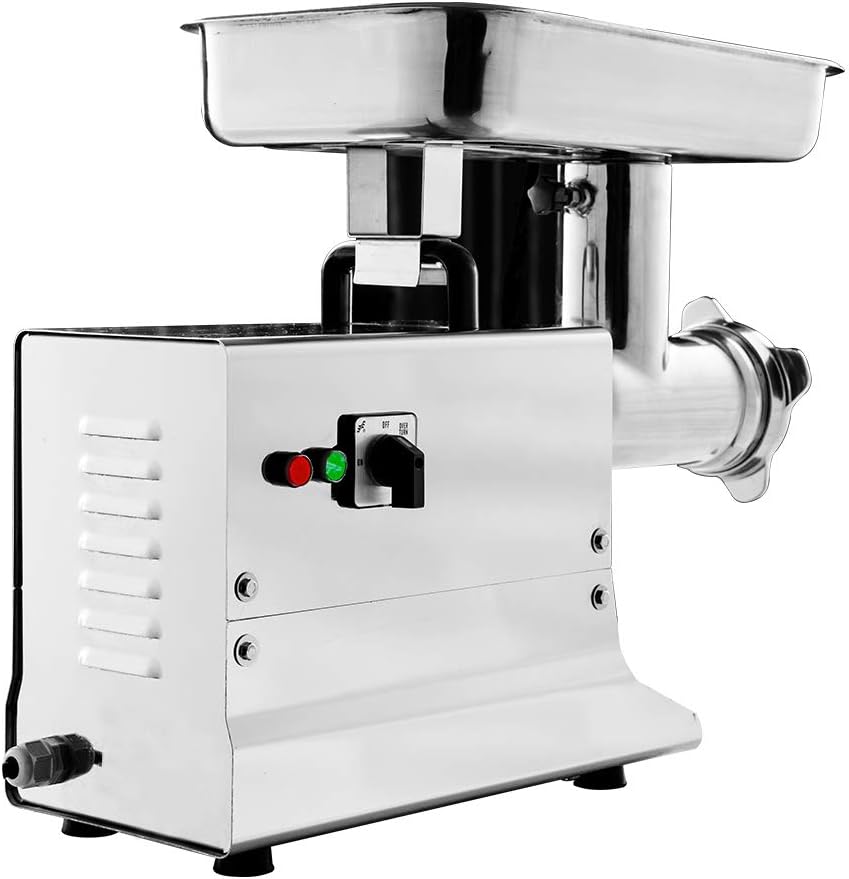 #22 1.5HP Electric Stainless Steel Commercial Grade Meat Grinder & Sausage Stuffer 1100 Watts 485 LBS Per/Hr